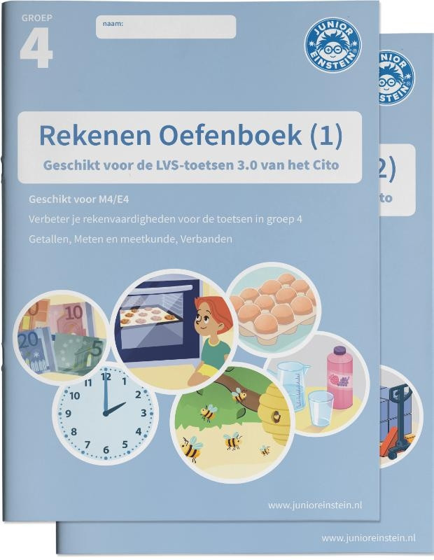 Junior Einstein Rekenen - Oefenboek groep 4 - deel 1 en 2